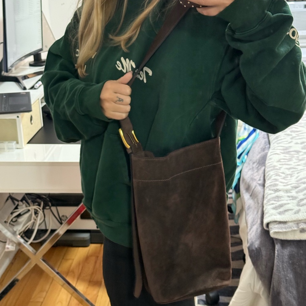Brown Suede Shoulder Bag - Picture 7 of 7